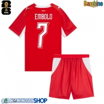 Maglie da calcio Svizzera Breel Embolo #7 Prima Maglia Bambino Mondiali 2026  Manica Corta + Pantaloni corti)
